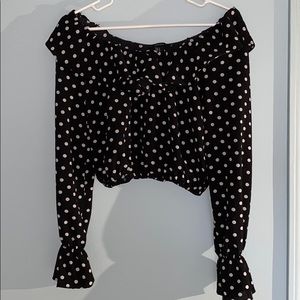 Off the shoulder crop top